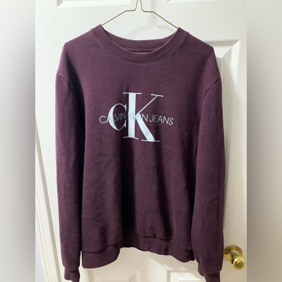 Purple Calvin Klein Jeans Crewneck Size L - Picture 1 of 3